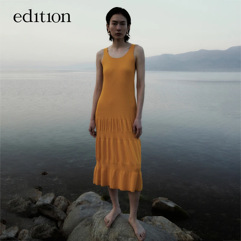 【P系列】edition度假风无袖气质针织连衣裙女礼服裙#EBB2DRS022