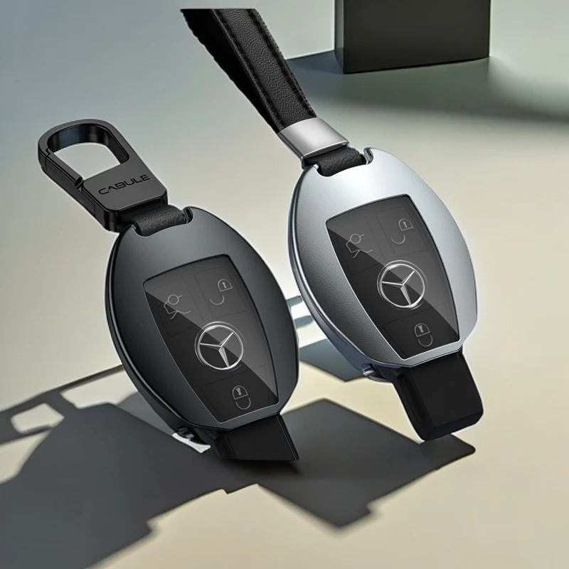 适用奔驰钥匙套ML350车钥匙套GLK300/400/450/ml320金属保护扣壳