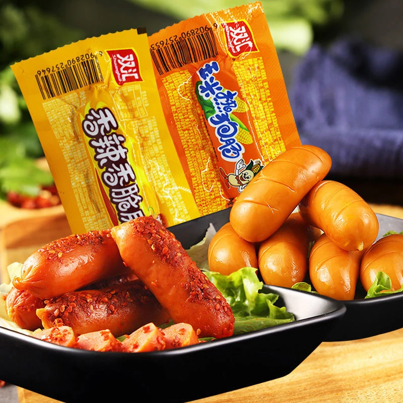 双汇火腿肠32g香辣香脆玉米热狗即食网红休闲小零食劲道热狗肠