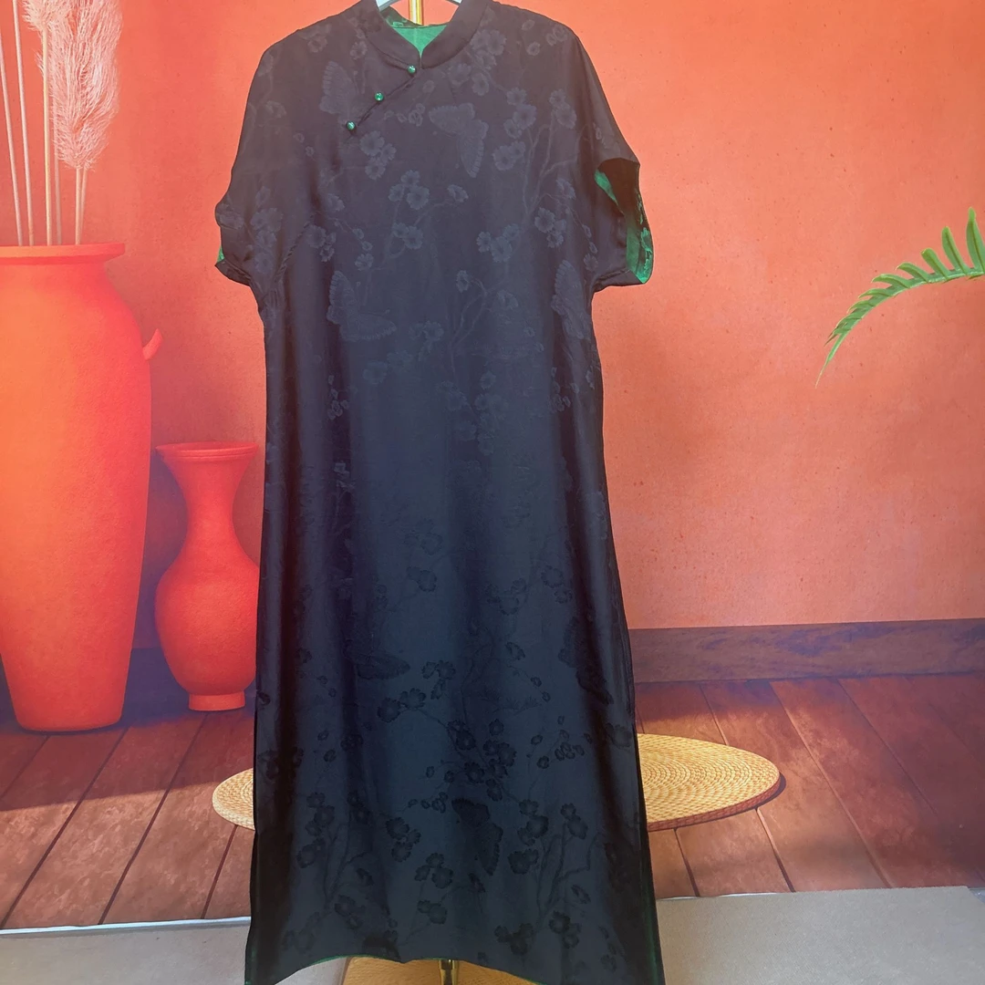 双面双穿夏季新款气质百搭高端大气显瘦百搭改良旗袍新中式连衣裙