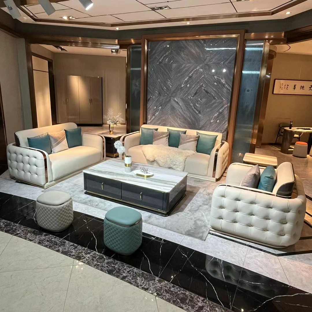 木木赞品牌高端意式轻奢家具别墅豪宅大户型木沙发皮艺客厅简约