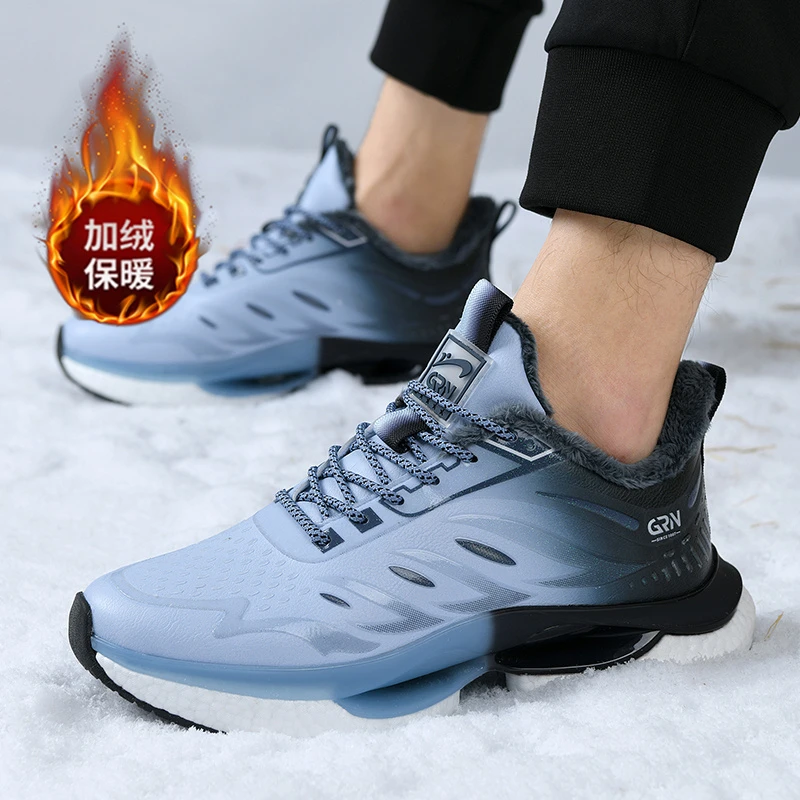 贵人鸟时尚秋冬网面百搭跑步鞋减震耐磨运动鞋加绒G32KK003达人