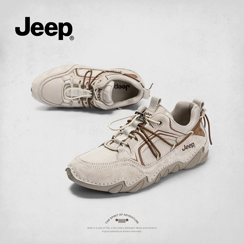 【JEEP吉普】2025秋季时尚潮流轻便透气女一脚蹬复古百搭休闲运动鞋