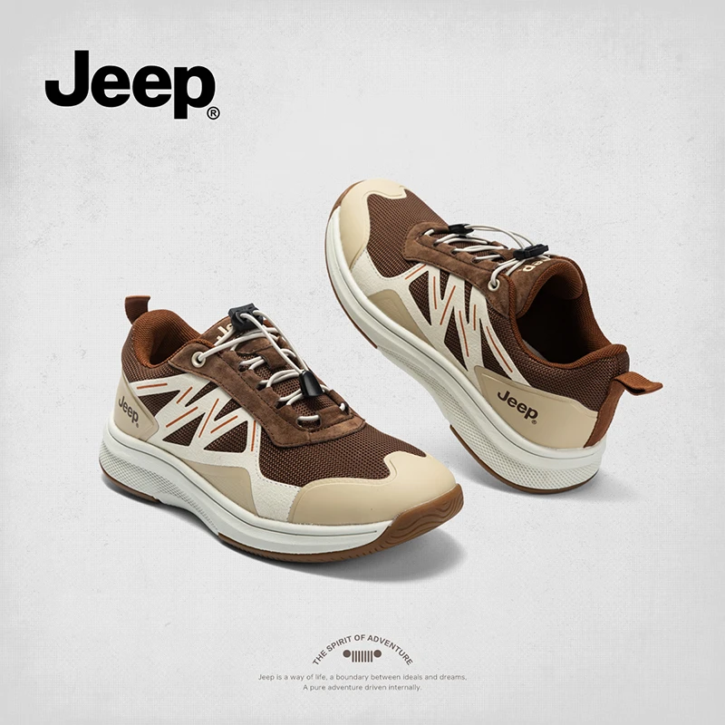 【JEEP吉普】2024秋季舒适透气厚底耐磨防滑时尚潮流户外运动跑步鞋
