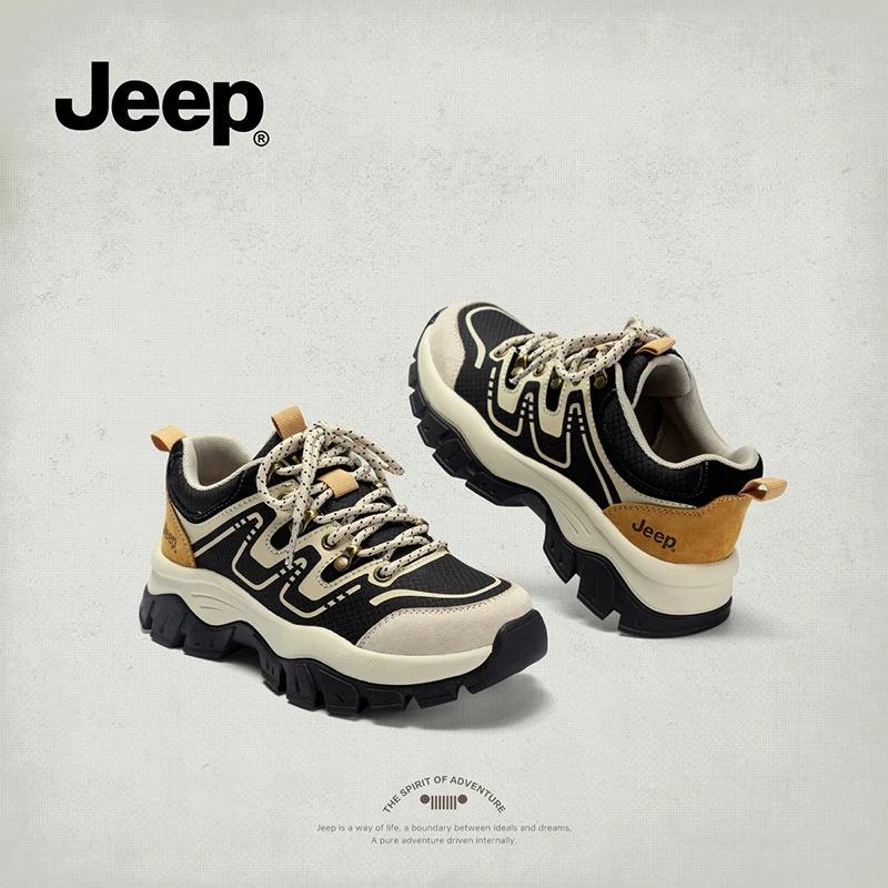 JEEP/吉普户外登山鞋百搭小众2025秋季低帮潮流ins系带徒步休闲鞋