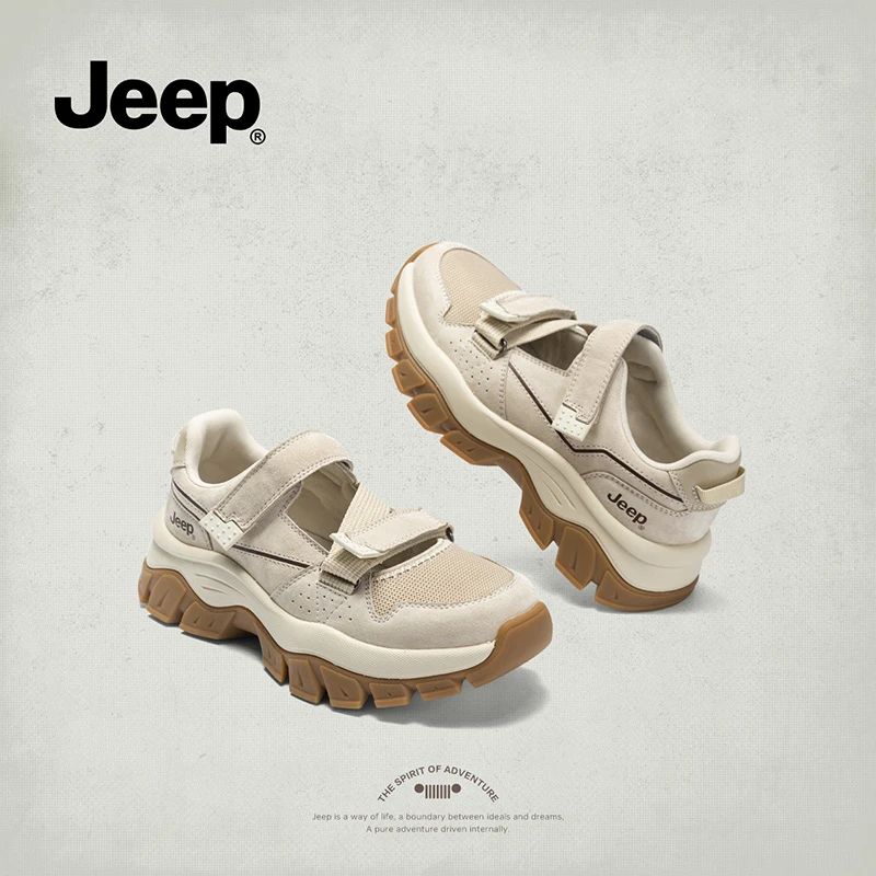 Jeep/吉普外穿休闲ins学生玛丽珍鞋2025夏新款厚底户外徒步运动鞋