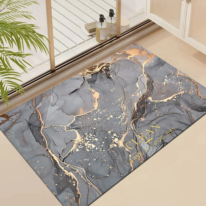 【吸水速干稳固防滑】浴室地垫家用黑科技轻奢简约干爽出浴