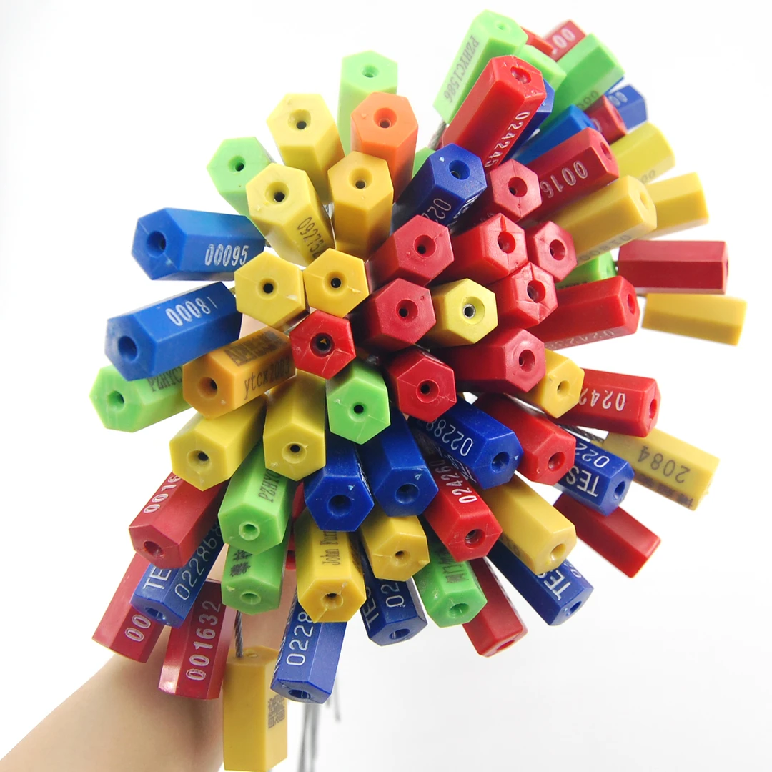 抽紧式钢丝六面封条集装箱施封锁铅封一次性货运封条锁