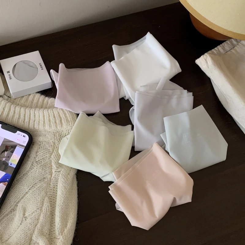 夏季薄款中腰无痕白色女生内裤透气简约纯色蕾丝学生性感打底内裤