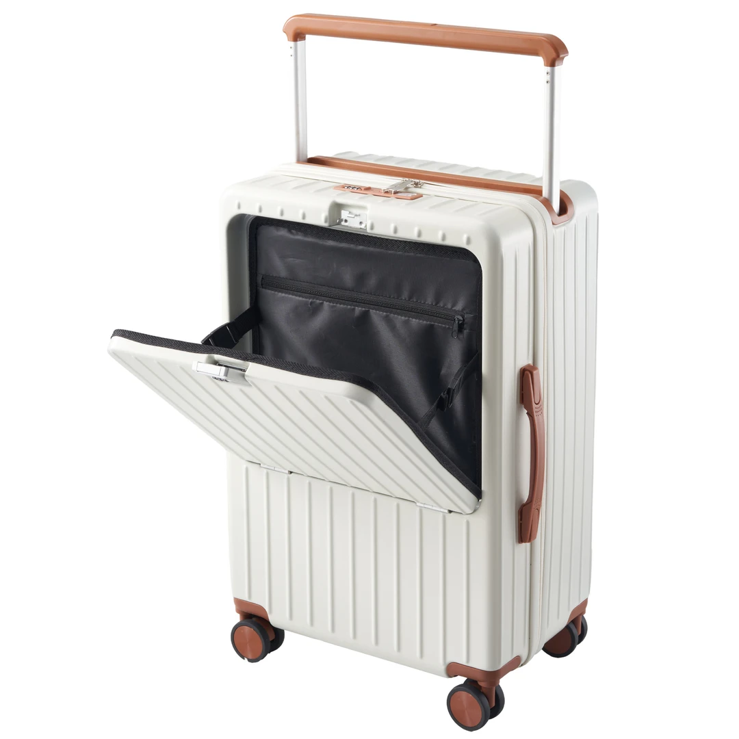 宽拉杆行李箱前置开口大容量20寸登机密码箱万向轮学生旅行拉杆箱