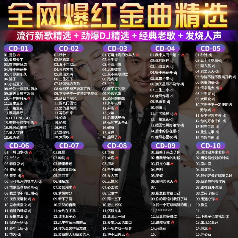 车载cd碟片全网爆红精选金曲经典老歌流行新歌劲爆DJ发烧人声铂金
