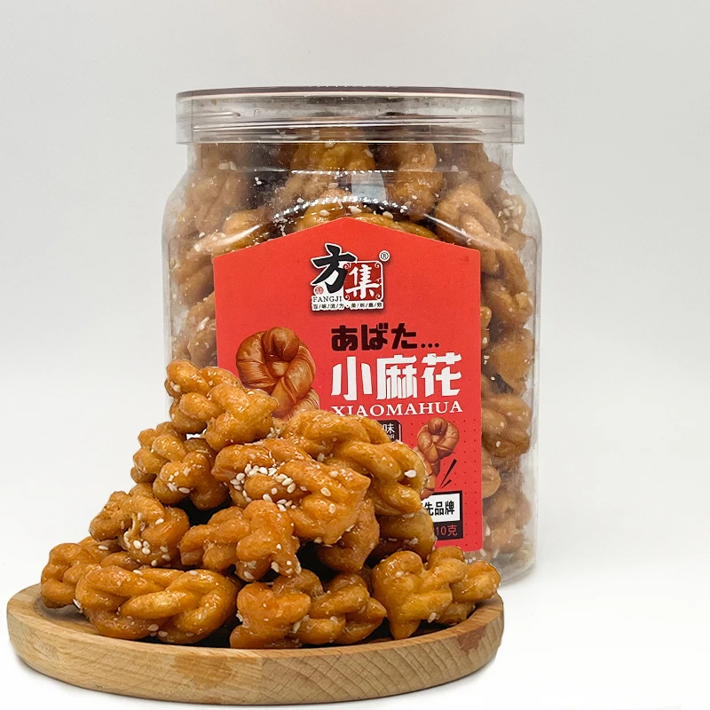 芝麻小麻花香酥脆香葱海苔味健康油炸特产传统手工办公小零食瓶装