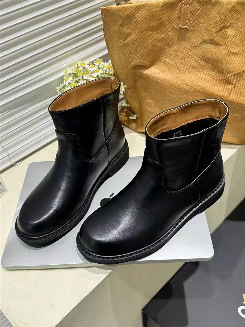 小个子马丁靴女新款英伦风厚复古弹力瘦瘦短靴 937619