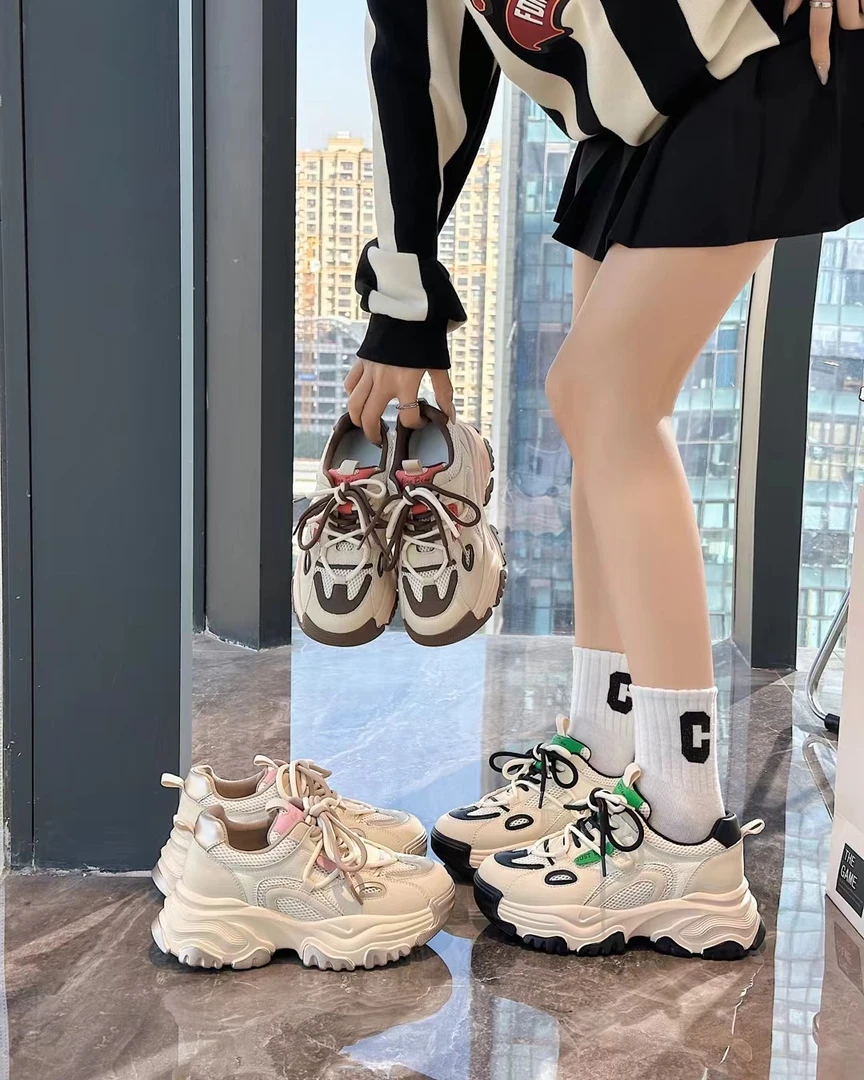 维密最爱’老爹鞋女款轻便鞋子爆款厚底增高显脚小运动休闲鞋8105#