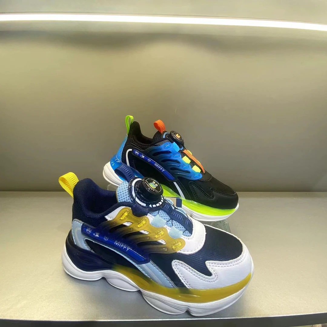 男童鞋夏季新款旋转纽扣儿童休闲运动鞋中大童男孩老爹鞋  350120