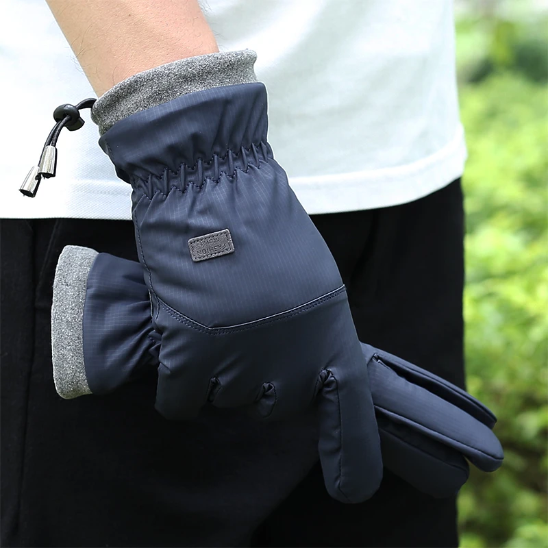 真颜优韵男士加绒保暖冬天骑行开车登山滑雪触屏抗寒玩手机厚手套