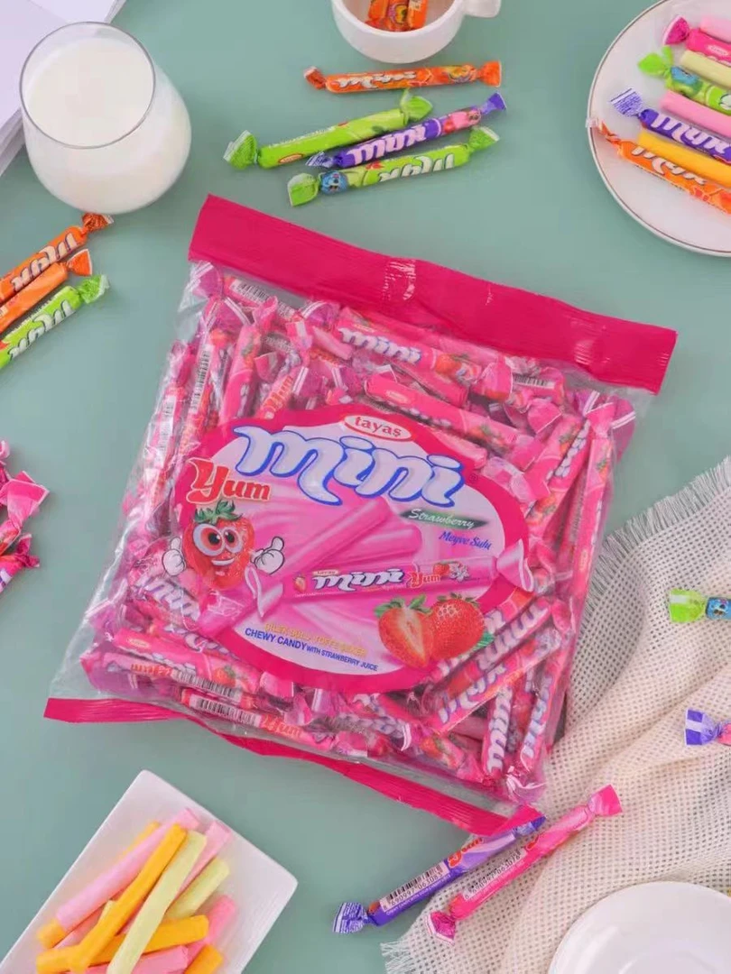 【大妮】原装进口土耳其爱比可迷你奶条糖果橙子草莓味喜糖果零食品