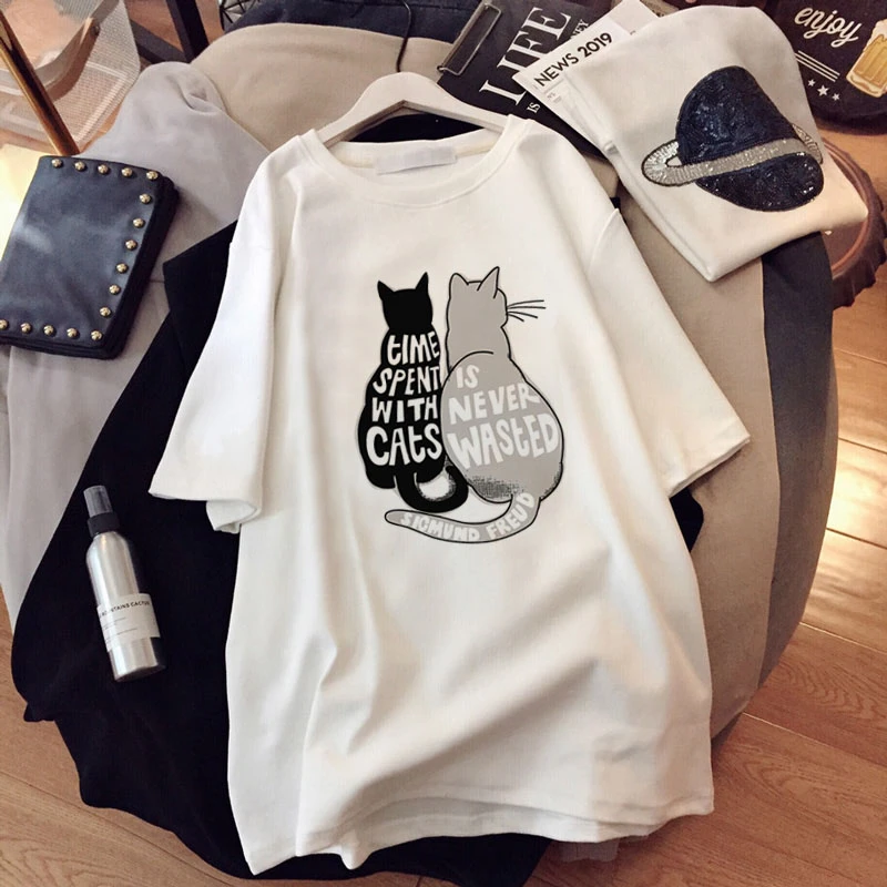 磨毛圆领短袖t恤女2024新款中长款搭配鲨鱼裤加厚款打底衫秋冬季