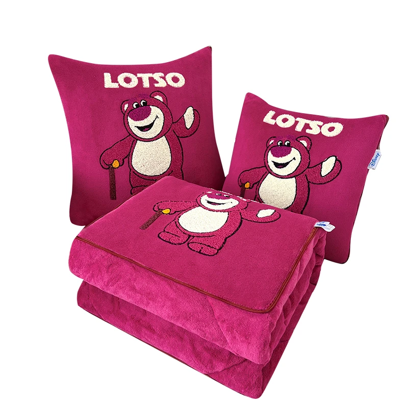 【迪士尼】折叠二合一午睡毯枕加厚抱枕被靠垫被两用车载多功能靠枕