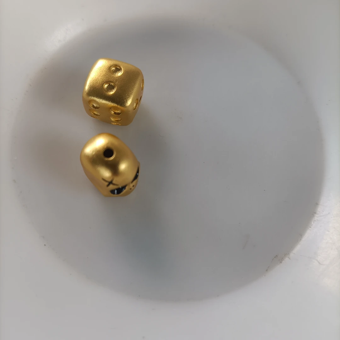 足金骰子骷髅配饰