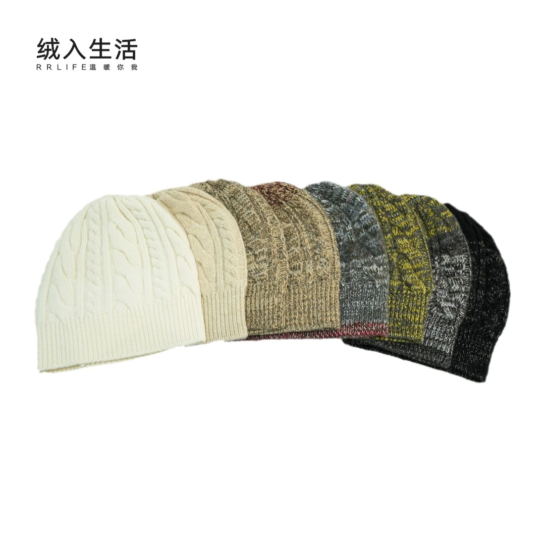 RRLIFE/绒入生活【绒暖】秋冬男女同款保暖针织冷帽户外无檐包头