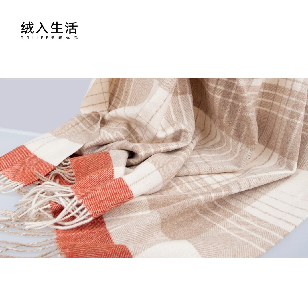 RRLIFE/绒入生活【绒美】羔毛加厚加大秋冬季百搭多功能家居披毯