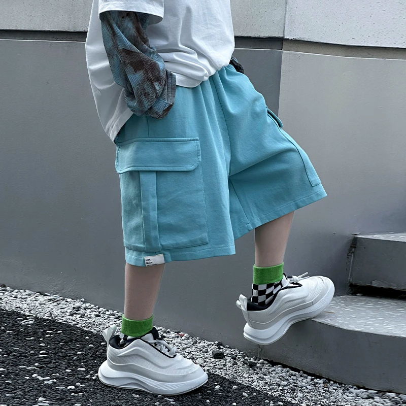 男童短裤夏薄款2025新款中大童洋气休闲儿童宽松运动五分裤kzw779