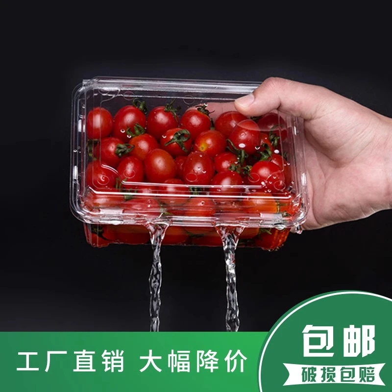 辛晟一次性装水果捞盒子鲜果切盒有盖透明保鲜塑料打包盒包装商用