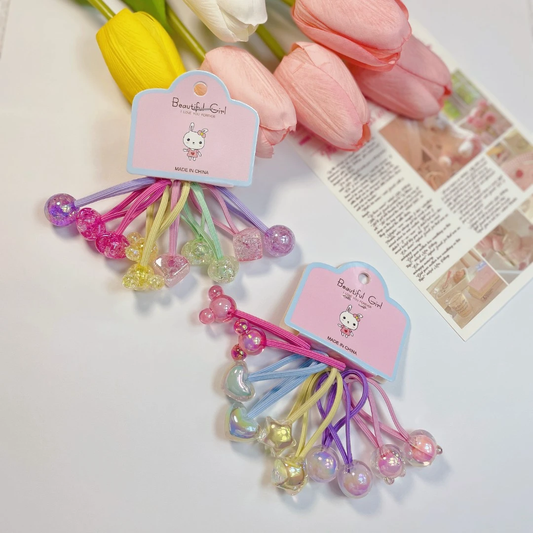 XSZ720 儿童可爱皮筋新款发圈头绳女童发绳时尚彩色甜美弹力