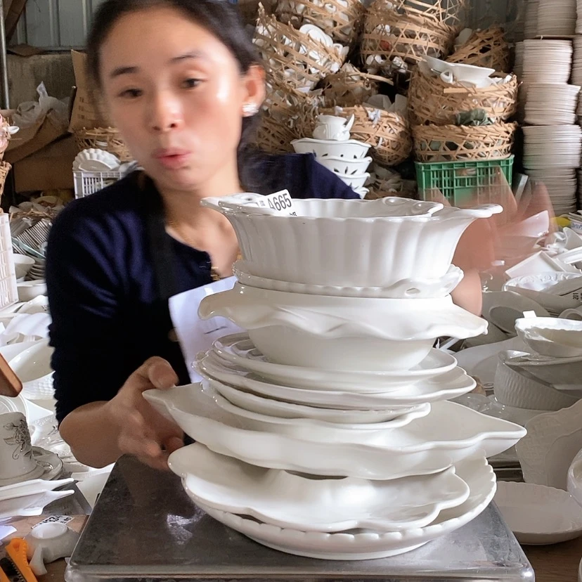 【闪购商品】陶瓷盘177十一件套尺寸比较小