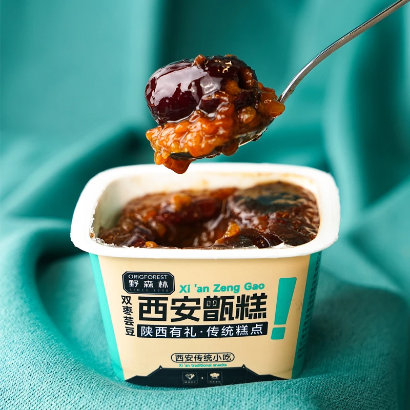 野森林西安甑糕双枣芸豆味210g*3盒升级包装速食西安传统网红小吃