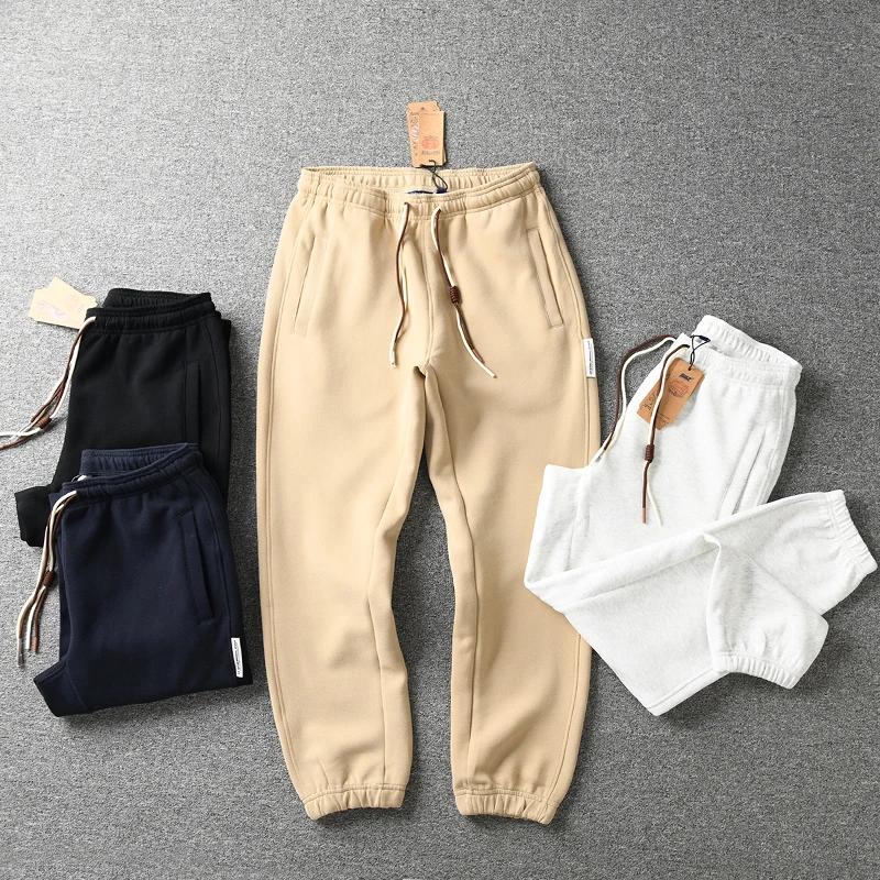 外贸男装 340克复合牛奶丝面料 男士休闲运动裤休闲裤男 秋季卫裤