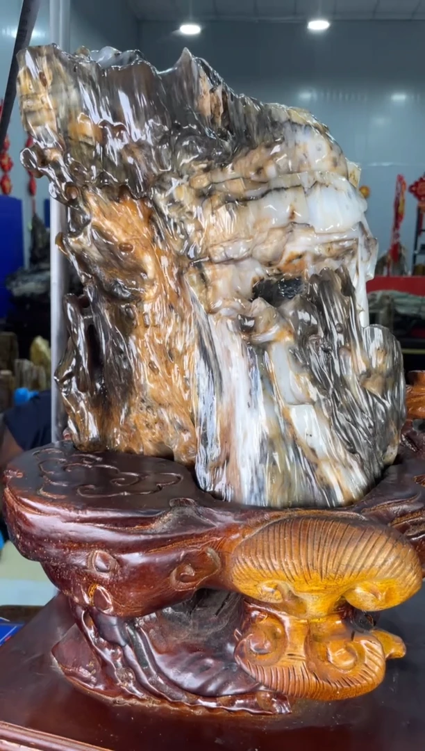 【闪购商品】硅化玉摆件未镶嵌31