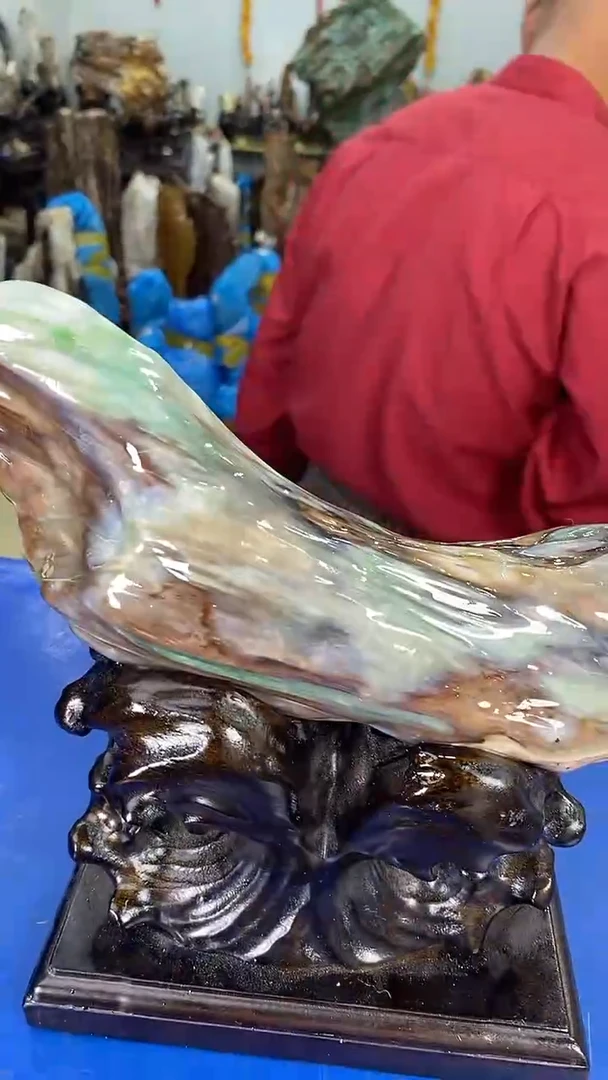 【闪购商品】硅化玉摆件未镶嵌96