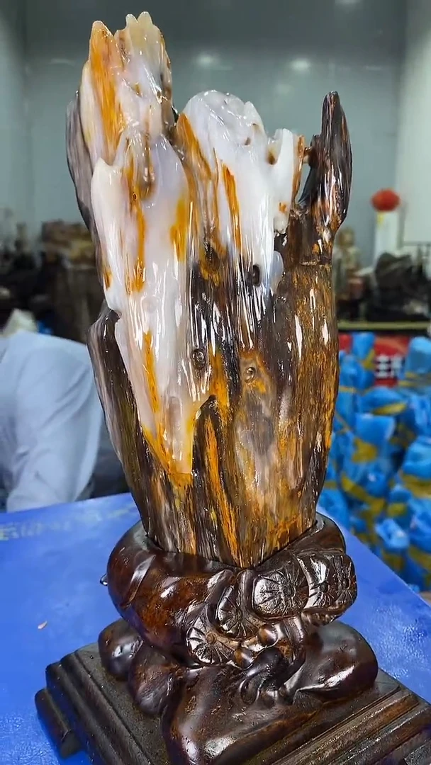 【闪购商品】硅化玉摆件未镶嵌28