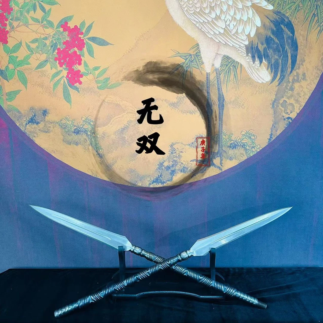 龙泉手工制作工艺一体成型花纹钢拼接工艺品收藏摆件未开刃