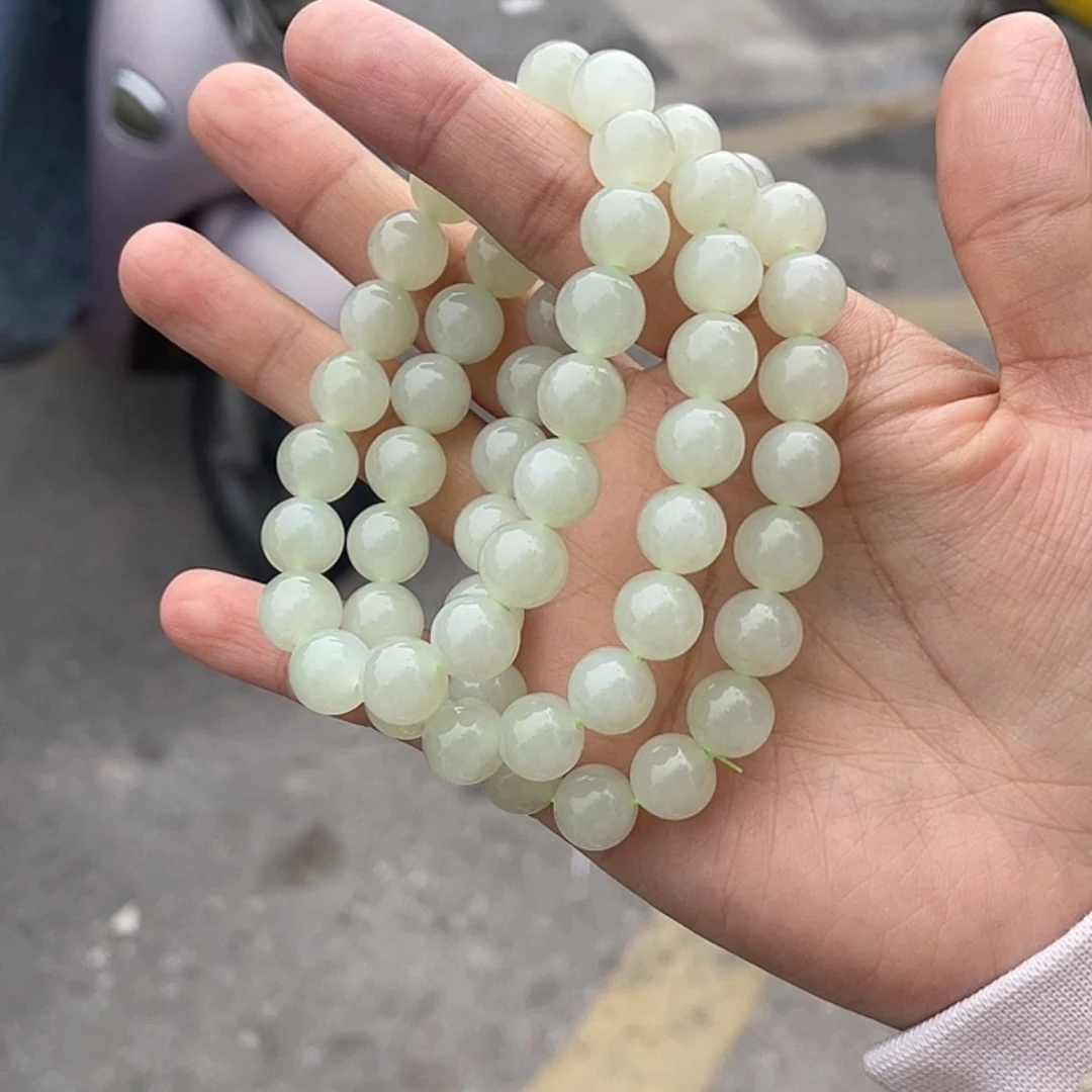 【闪购商品】和田玉颈饰未镶嵌弟弟家卡10白晴手串多样性拍一发一
