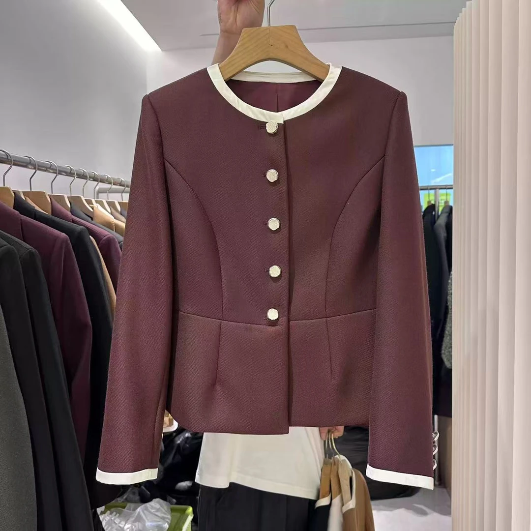 【100%超细澳毛可机洗】女式外套24DAK0727