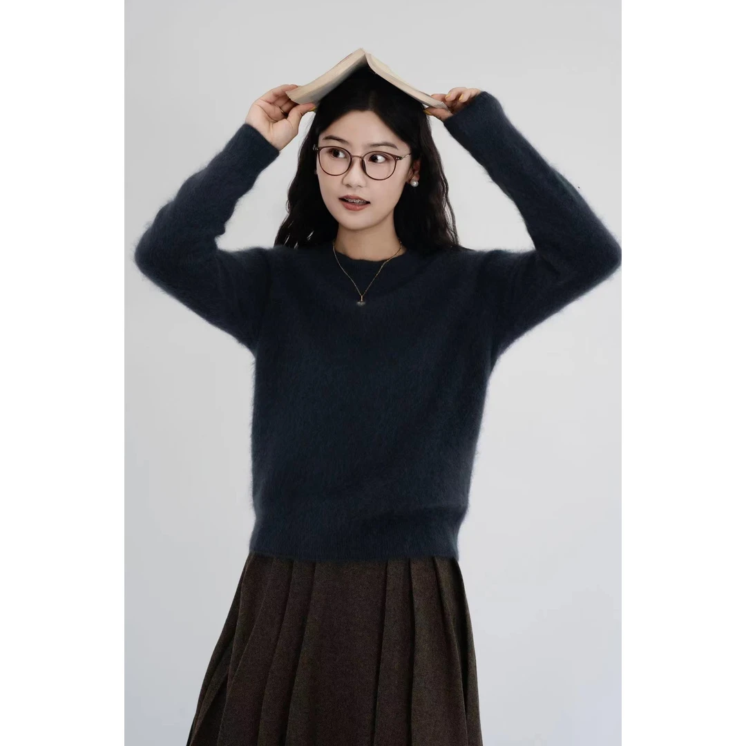 【100%山羊绒拉绒】女式羊绒衫24DAK0523