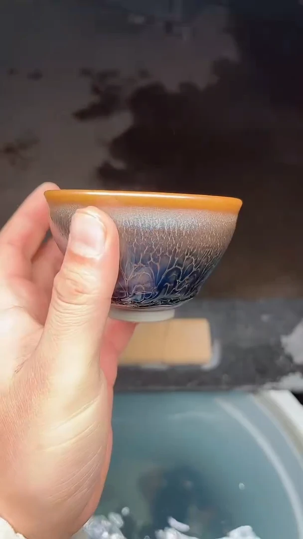 【闪购商品】陶茶盏..蓝莲花..