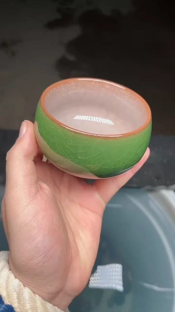 【闪购商品】陶茶盏..冰裂双面..