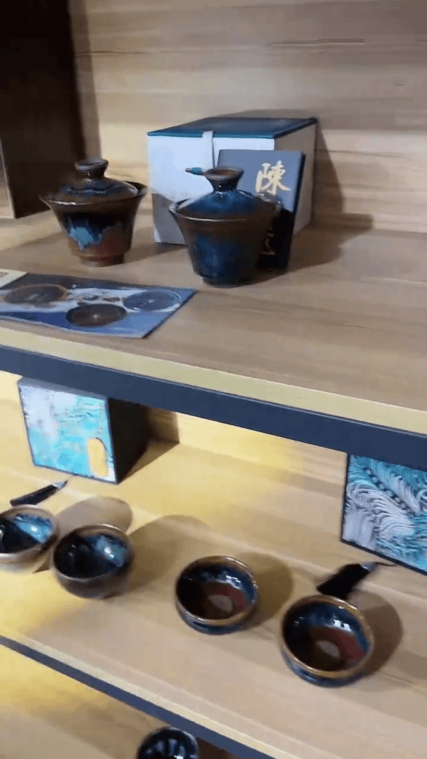 【闪购商品】陶茶盏云飞蓝色