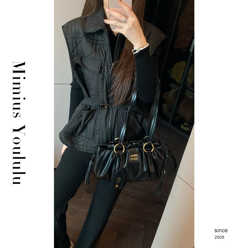 【mimius】&B游鹿鹿 高奢线 老钱风经典菱格系带马甲 汉服 F09252