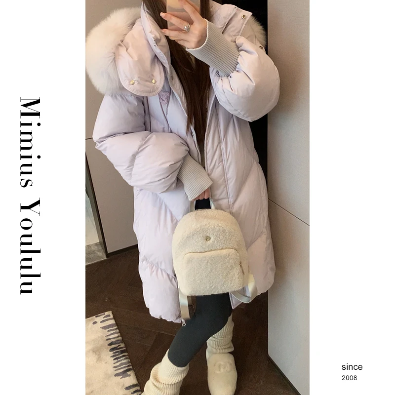 【mimius】&B游鹿鹿 冬装上新长款保暖鹅绒服(帽子可拆) F10117