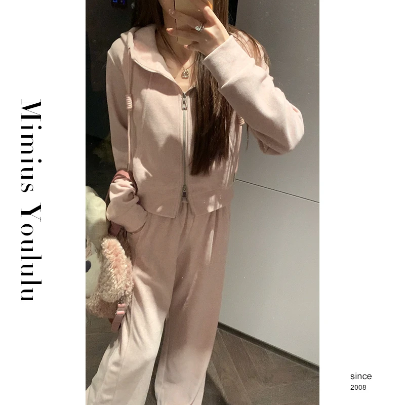 【mimius】&B游鹿鹿 减龄休闲连帽卫衣+长裤套装 F09229