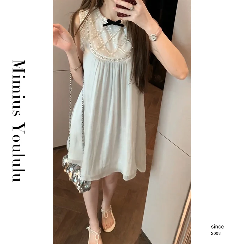 【mimius】&喵喵【海洋之星】重工镶钻减龄连衣裙 汉服 F04474