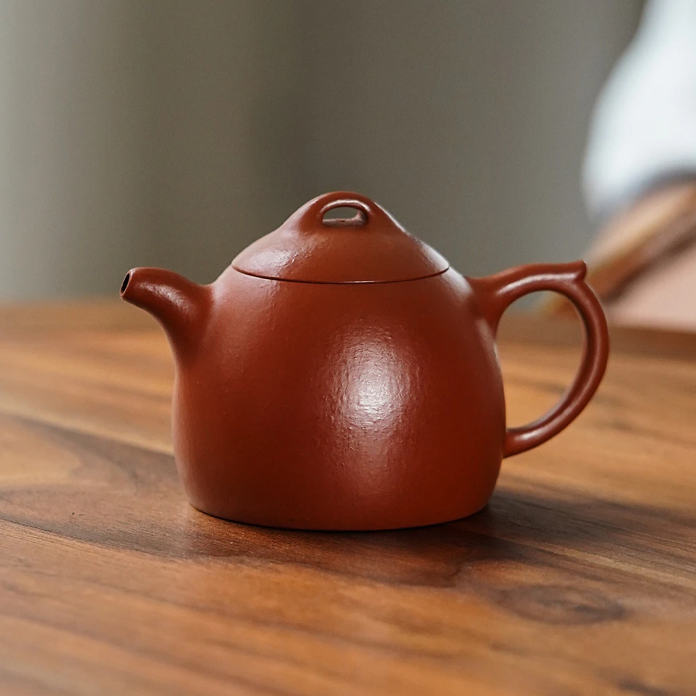 颐壶春宜兴紫砂壶精品 名家手工功夫茶具泡茶壶 原矿朱泥秦权180c