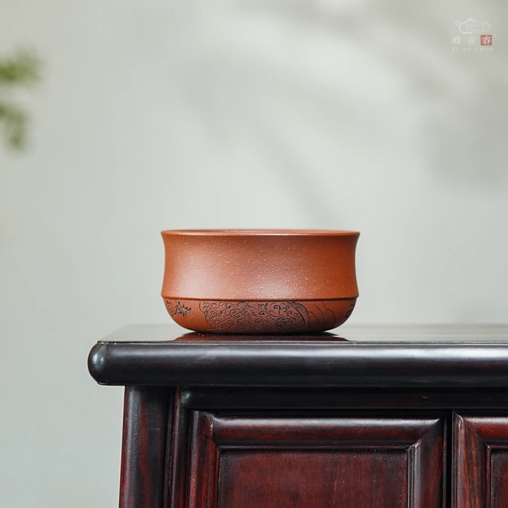 颐壶春高端宜兴紫砂杯品茗杯 名家吴春艳纯手工底槽清主人杯 舞马