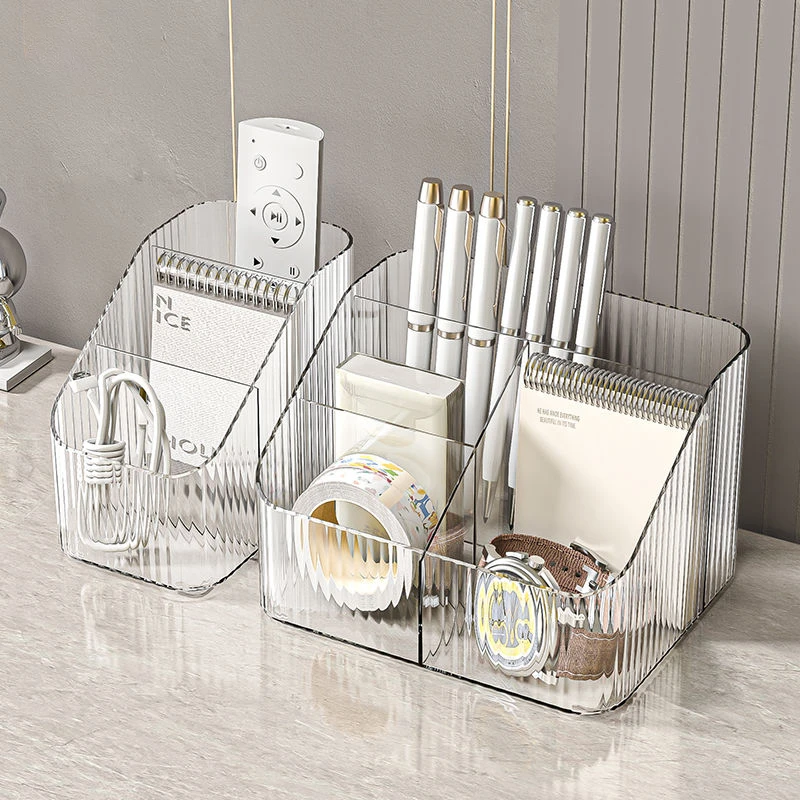 桌面收纳盒家用遥控器杂物客厅化妆品收纳盒亚克力收纳盒茶几收纳