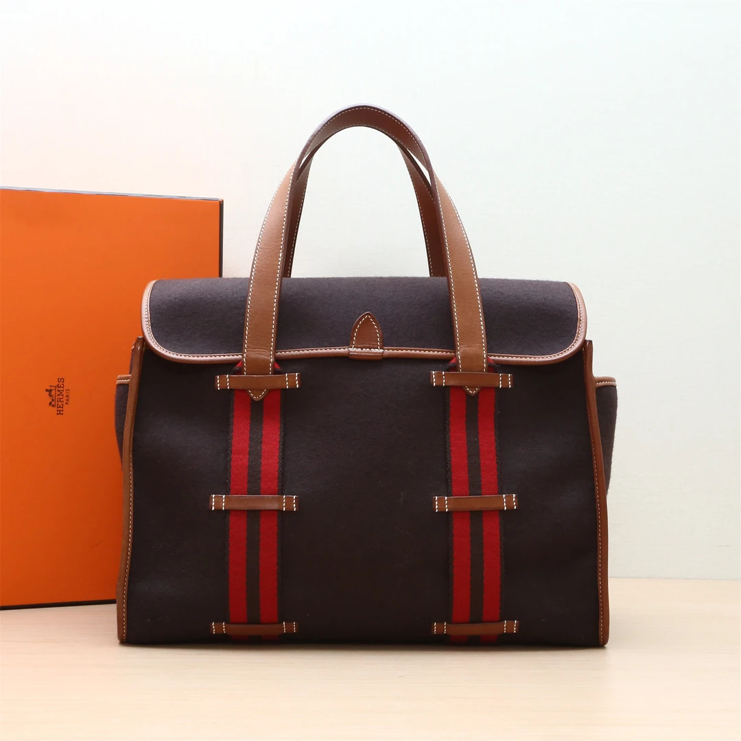 99新  -90 小花6娜 HERMES 手提 34黄褐色 框K包